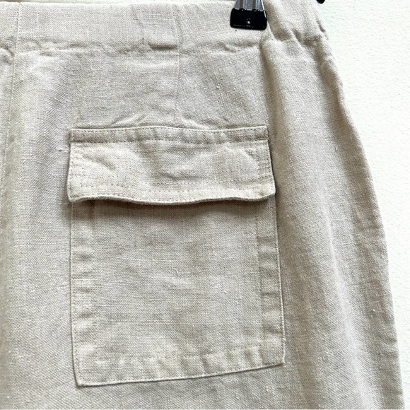 Charter Club Katherine Fit 100% Linen Straight Leg Cream Pants, Size 8 Petite - Picture 7 of 11